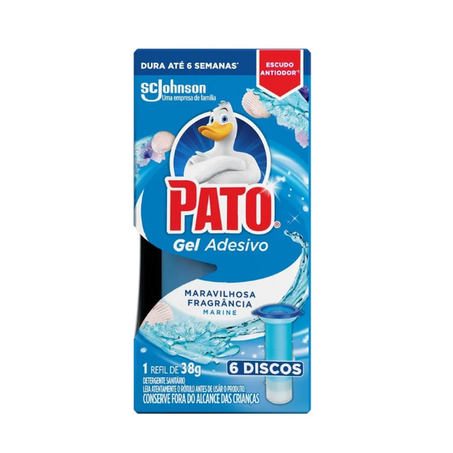 Gel adesivo sanitário pato refil marine 38g