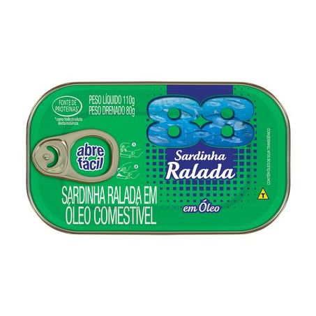 Sardinha 88 com Óleo Ralada 125G