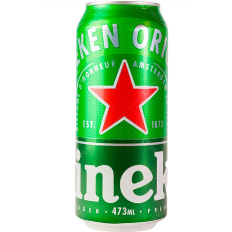 Cerveja latao 473ml heineken un