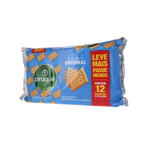 Biscoito Salgado Piraquê Original 276g Leve + Pague - 360-2