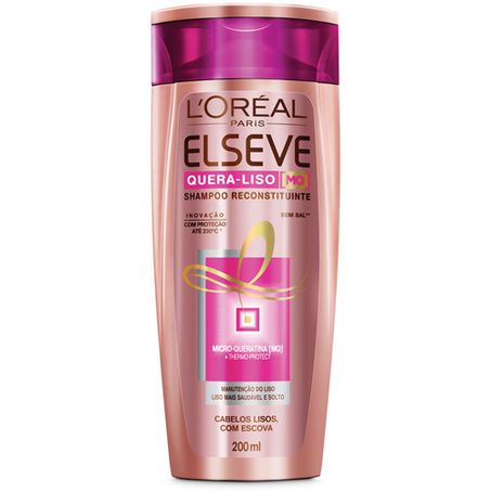 SHAMPOO ELSEVE 200ML QUERA LISO