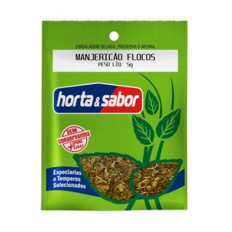 Manjericão flocos horta & sabor 5g