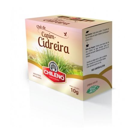 Chá de Capim-Cidreira Chileno Caixa com 10un - 10gr