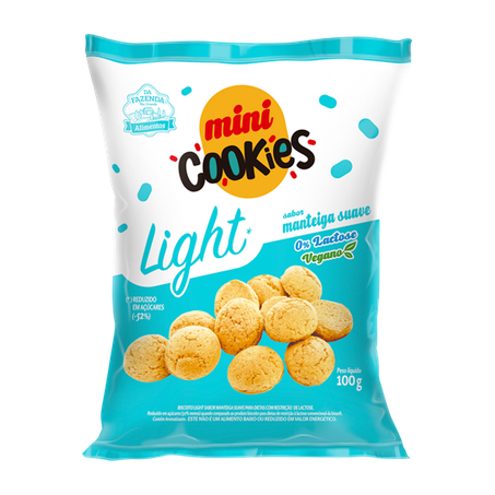 MINI COOKIES LIGHT MANTEIGA 100G - BIOSOFT