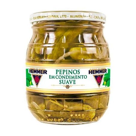 Pepino em conserva vidro hemmer 300g