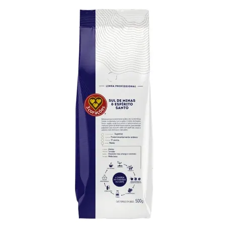 Cafe sul minas grão expresso 3 corações 500g