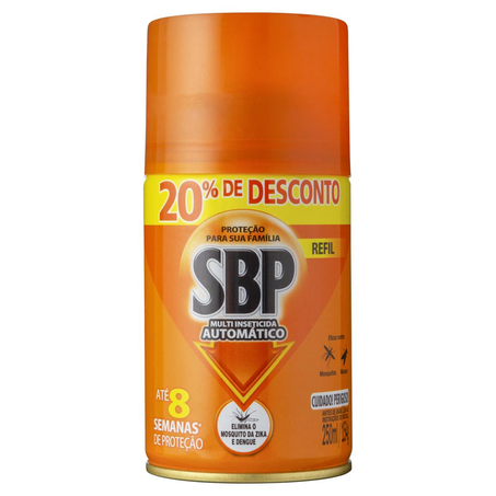 Multi-inseticida Aerossol SBP 250ml - Automático - Refil - Com 20% de Desconto