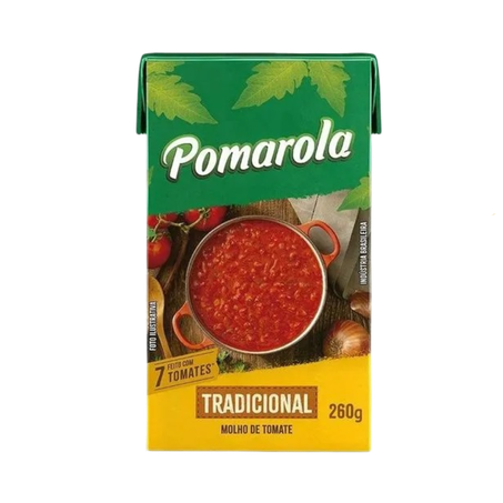 Molho de tomate pomarola tradicional caixa 260g