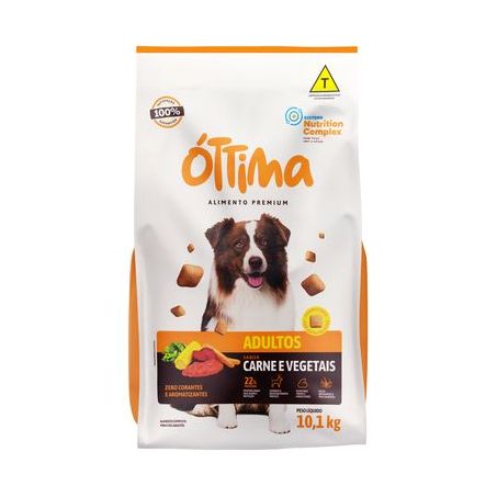 Alimento Para Cães Adultos Carne E Vegetais ÓTtima Pacote 10.1KG
