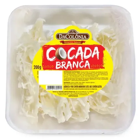 Doce Cocada Dacolônia Branca Pacote 200g 
 