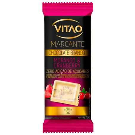 Chocolate vitao branco morango e cranberry marcante 70g