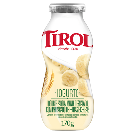 Iogurte tirol frutas e cereais garrafa 170g
