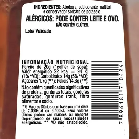 DOCE DE ABOBORA ZERO 270G - DA COLONIA 360-1