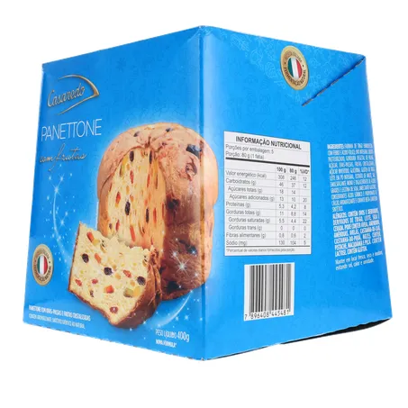 PANETTONE CASAREDO COM FRUTAS CRISTALIZADAS CAIXA 400G 360-23