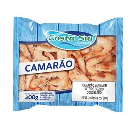Camarao costa sul integral cozido 200g