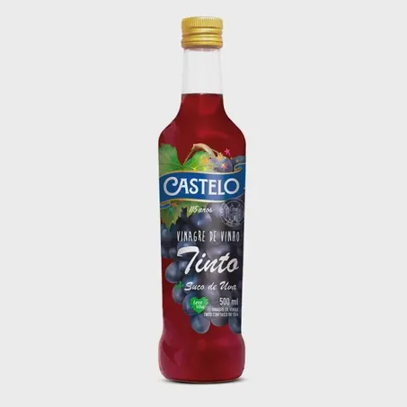 Vinagre de Vinho Tinto + Suco de Uva Castelo Leve Vita 500ml