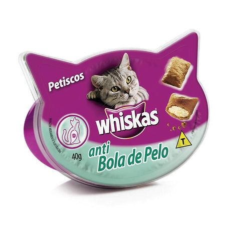 PETISCO PARA GATOS ADULTOS WHISKAS ANTI BOLA DE PELO