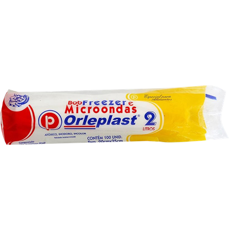 Saco para freezer orleplast 20x35 2l