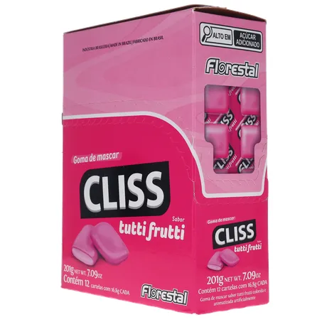 Goma de Mascar Cliss Tutti Frutti Caixa 201gr 360-5