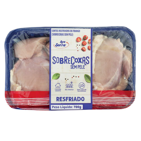 SOBRECOXA FRANGO AVE SERRA RESFRIADO SEM PELE 700G