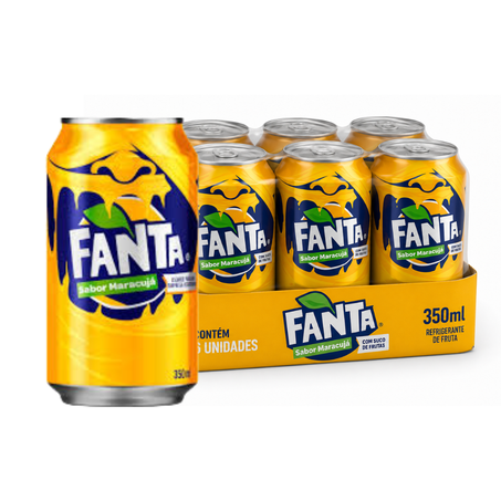 Refrigerante fanta maracuja pcc/06x350ml lata pc