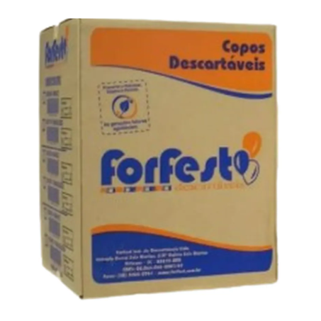 COPO PLÁSTICO PS 180ML TRANSPARENTE C/2500UN FORFEST
