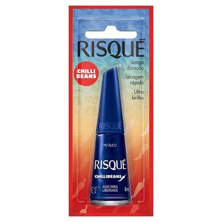 ESMALTE METÁLICO ASAS PARA LIBERDADE RISQUÉ CHILLI BEANS CARTELA 8ML