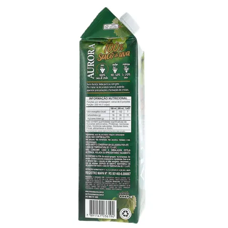 SUCO DE UVA INTEGRAL BRANCO AURORA TP 1,5L 360-28