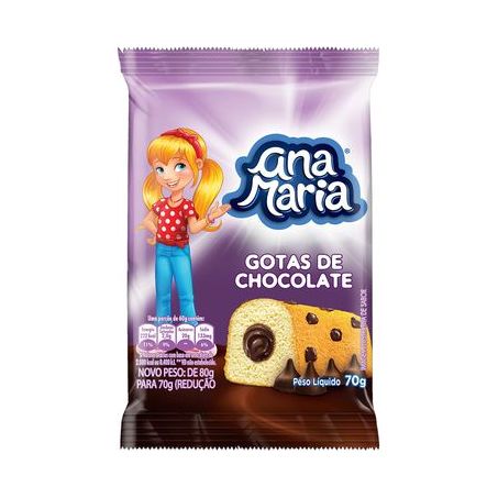 Bolinho Ana Maria Gotas de Chocolate 70G