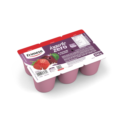 Iogurte Frimesa Morango e Ameixa Zero Bandeja 540G