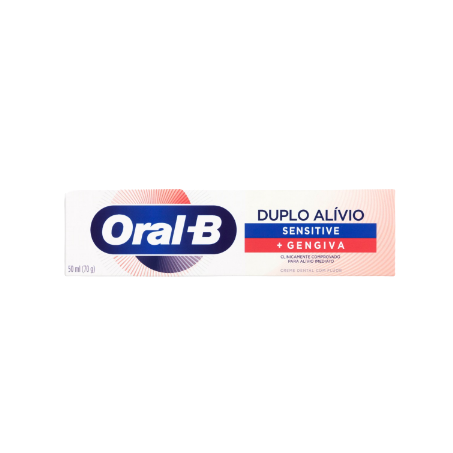 Creme Dental Oral-B Duplo AlÍvio Sensitive + Gengiva 70g 
 