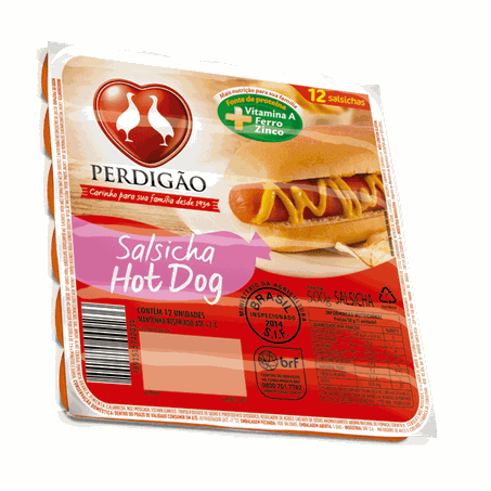 SALSICHA PERDIGAO HOT DOG 500G