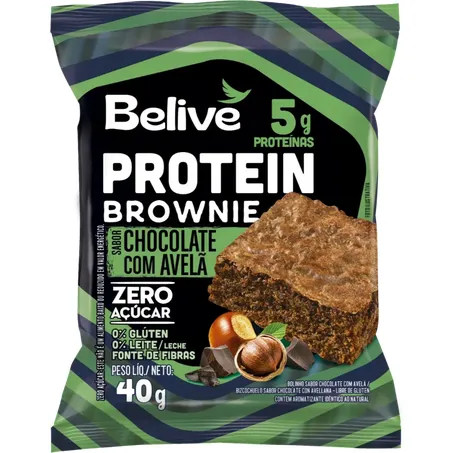 Brownie Belive 40g Zero Acucar Gluten Lactose Chocolate Avela