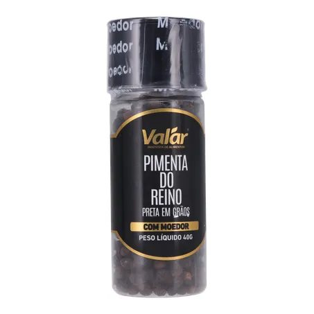 Pimenta em grão preta valar com moedor 40g 360-35