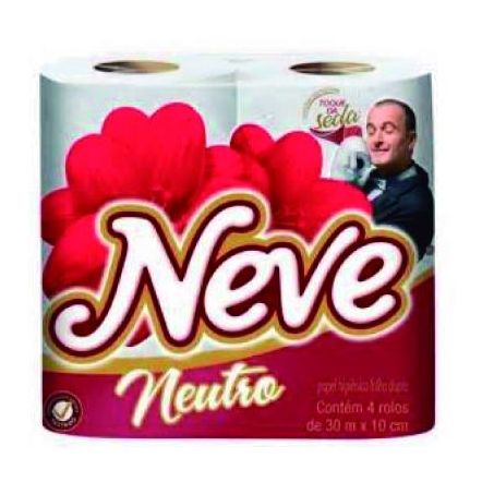 Papel Higiênico Neve Neutro 30m Com 4 Unidades