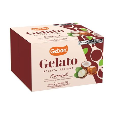 Sorvete Gebon 2lt Gelateria Coconut