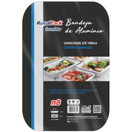 Formita aluminio royalpack n8 1500ml 3un