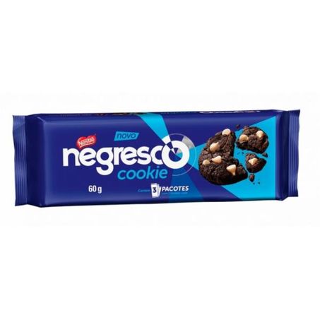 COOKIES CHOCOLATE COM GOTAS DE BAUNILHA NEGRESCO NESTLE 60G