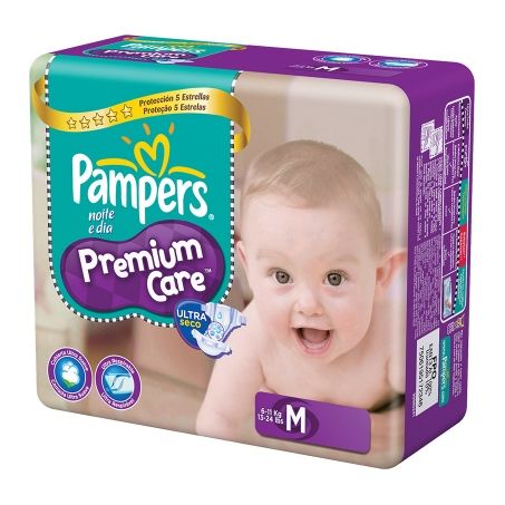 Fralda pampers premiun care m c/24