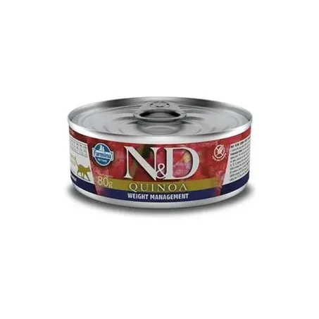 Ração Úmida N&D Quinoa Gatos Adultos Controle de Peso 80 g