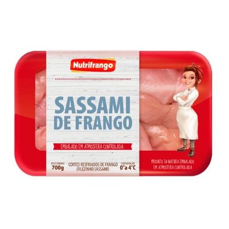 Filé de peito de frango Nutrifrango sassami resfriado 700g