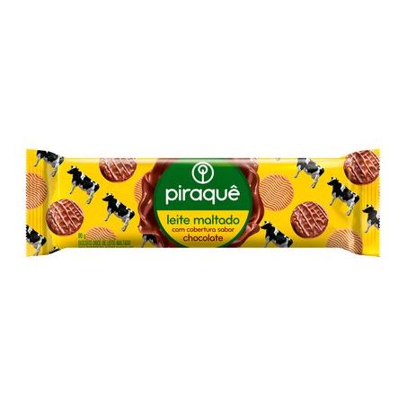 Bisc piraque 80g leite maltado cobertura chocolate