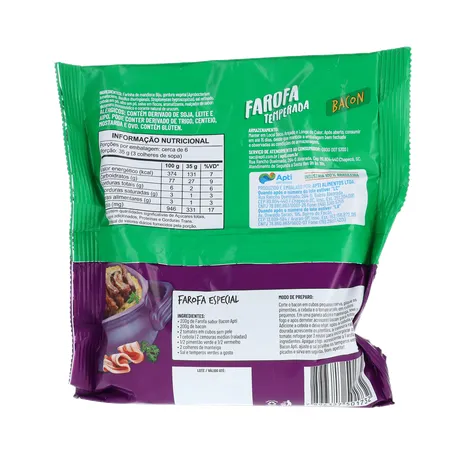 Farofa apti mandioca bacon 200g 360-2