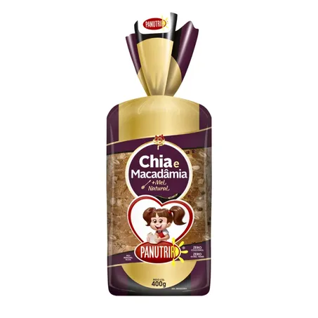 PAO INTEGRAL CHIA MACADAMIA PANUTRIR 400G