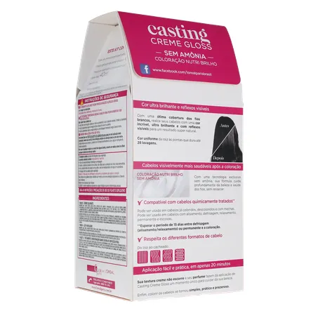 Tintura Para Cabelo L'oréal Casting Creme Gloss Preto Noite 100 360-15