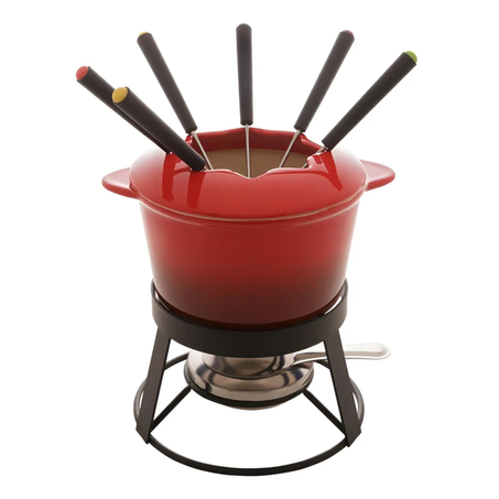 Wolff Aparelho Fondue 11 Peças Vermelho Porcelana