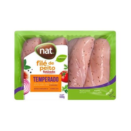 Filé de Peito de Frango Nat Temperado Resfriado 600g