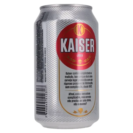 Cerveja Lata Kaiser Lager 350ml 360-16