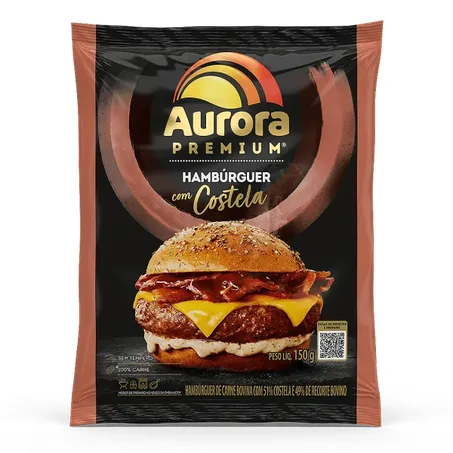 HAMBURGUER AURORA PREMIUM 150G COSTELA
