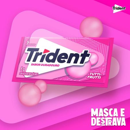 CHICLETE TRIDENT TUTTI-FRUTTI BAG COM 4 UNIDADES 360-3